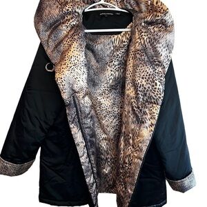 𝅺SANDRA Steiner Plus Size Coat with Hood EUC
